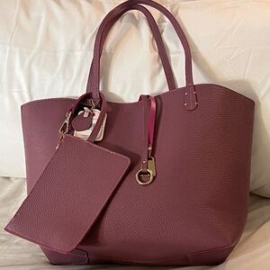 NEW! Wilsons Leather Togogo Fashion Purse Elegant Dusty Pink Tote/Purse Pouch